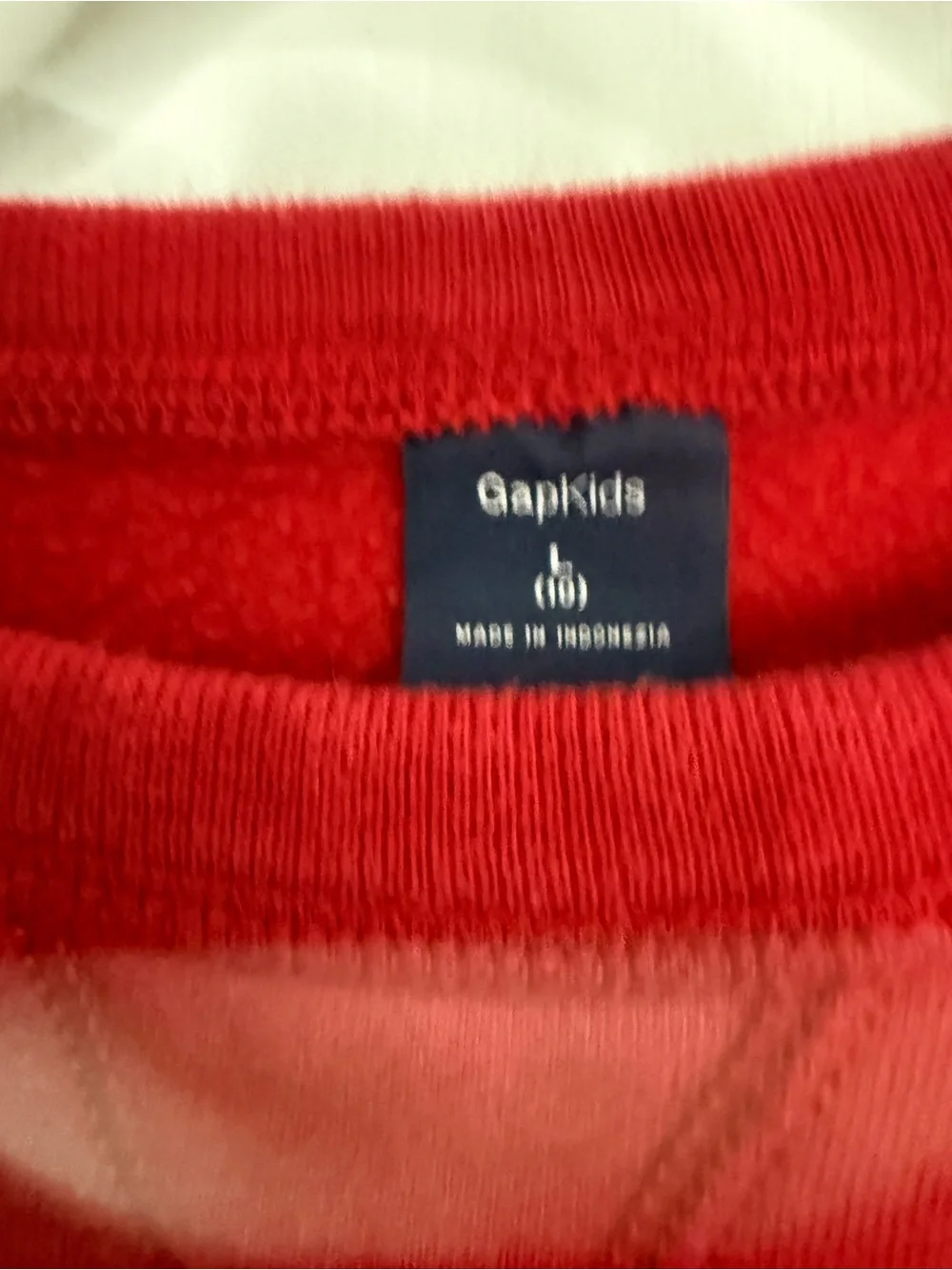 GAP Red Crewneck Sweatshirt with Cream Logo